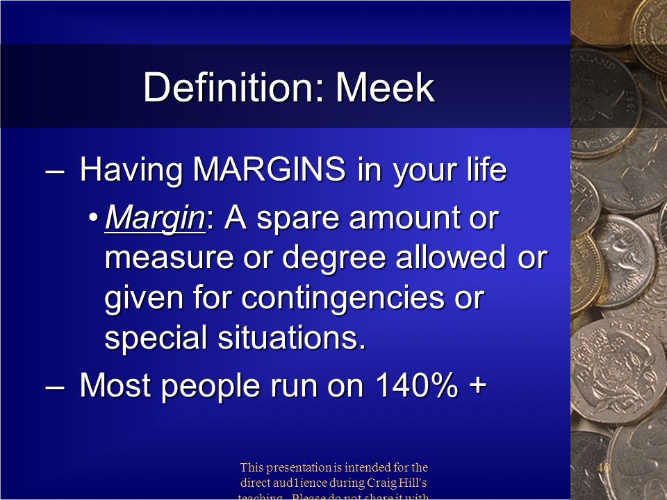 Margins meaning of life and frazier